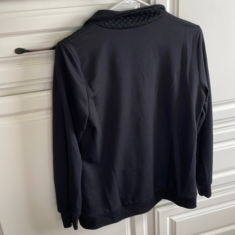 Quilted Pattern Lightweight Sweatshirt Pullover - image 6